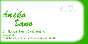 aniko dano business card