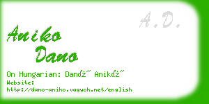 aniko dano business card